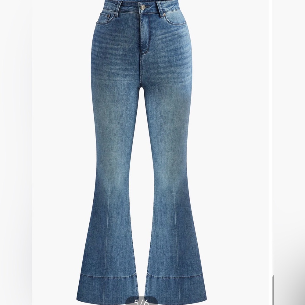 Washed Slim Draped Denim Pants